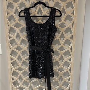 Sequin Black Mini Dress